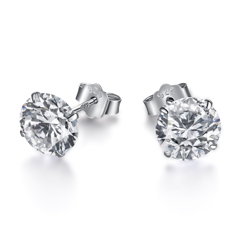 Big Round Stone Earrings