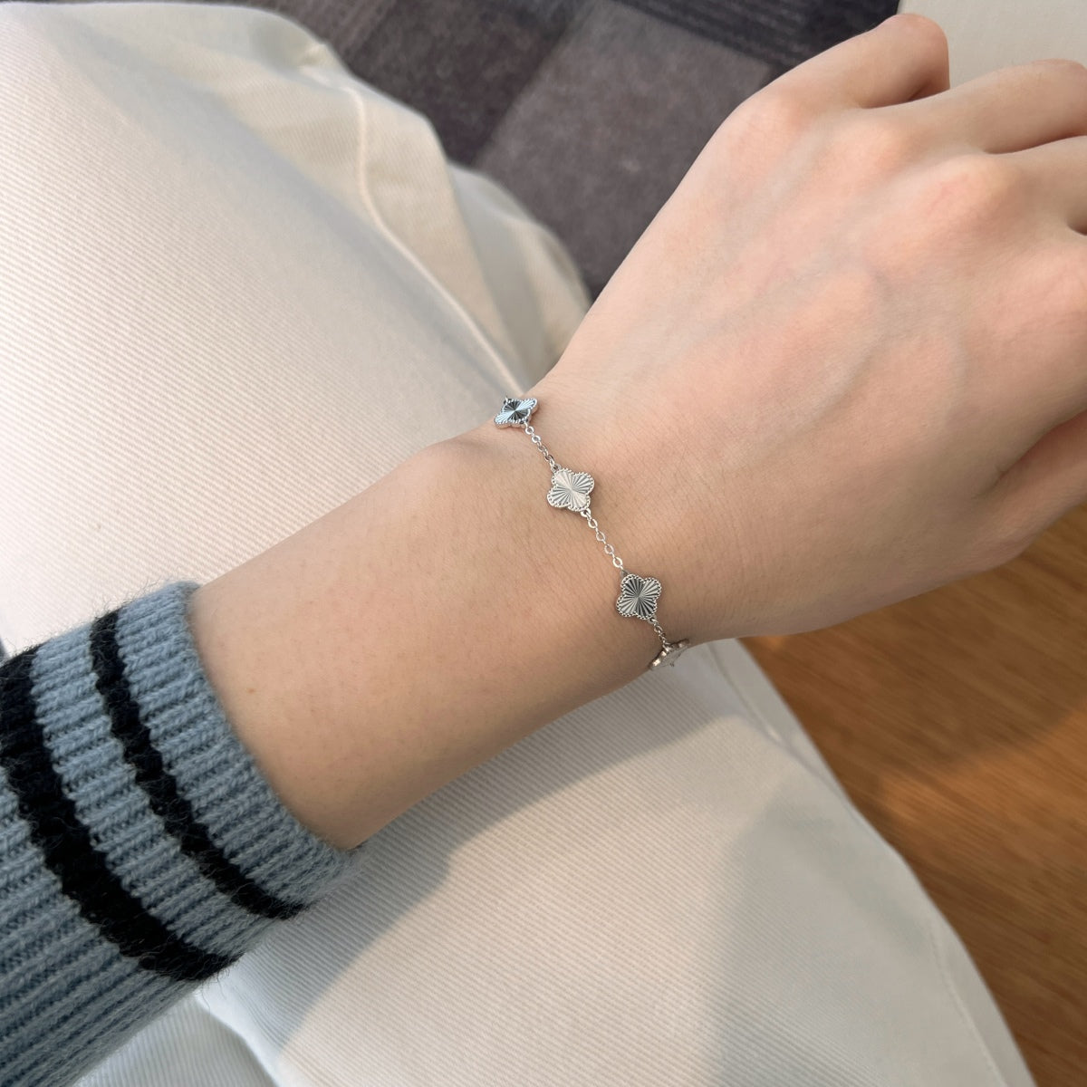 Multi Solid Clover Bracelet