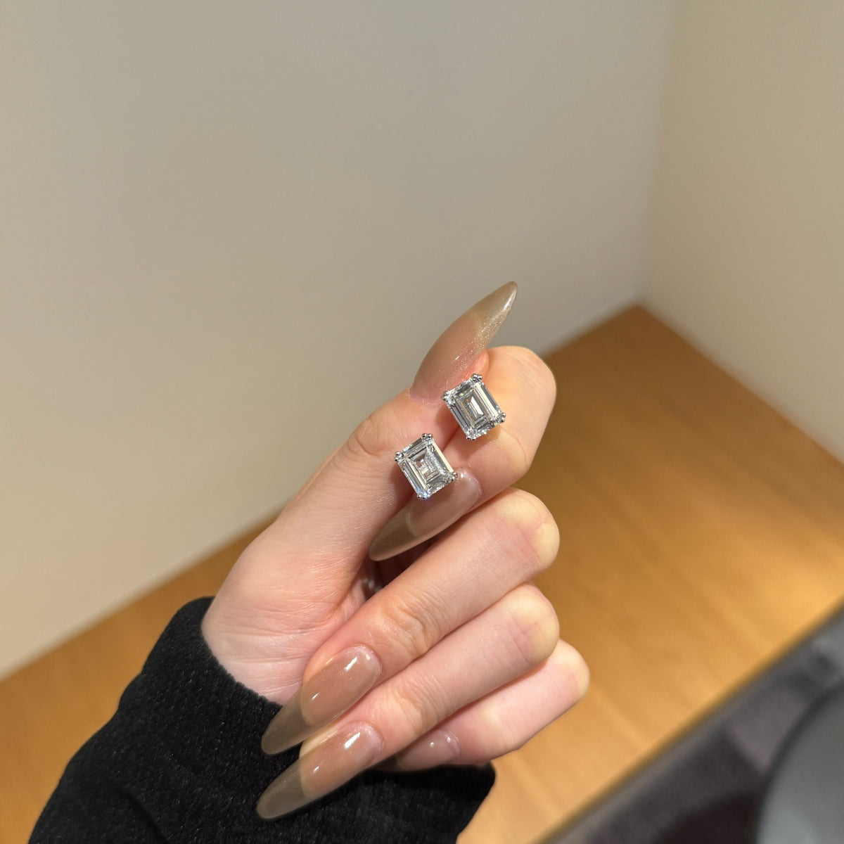 Emerald Cut Studs