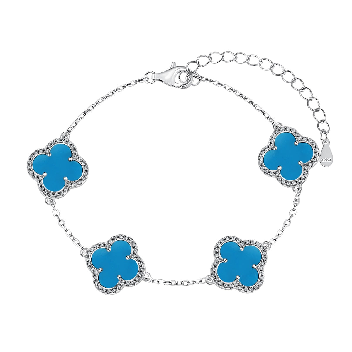 Sterling Silver Clover Bracelet