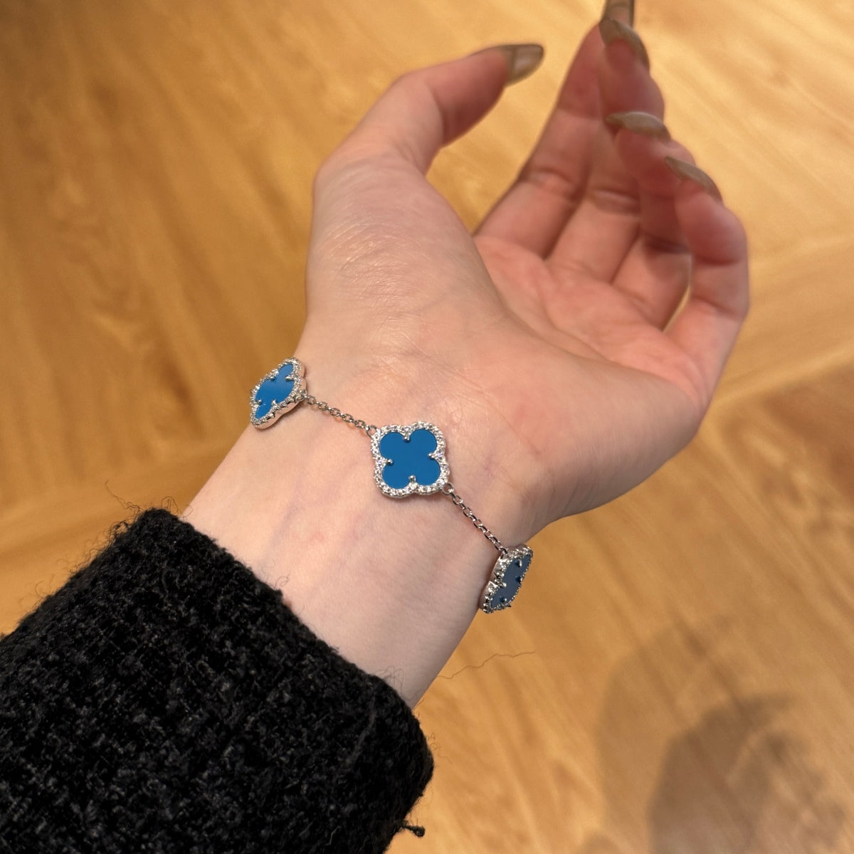 Sterling Silver Clover Bracelet