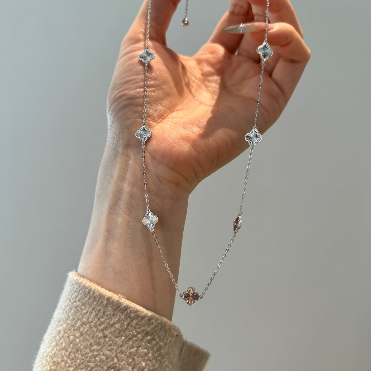 Multi Solid Clover Necklace