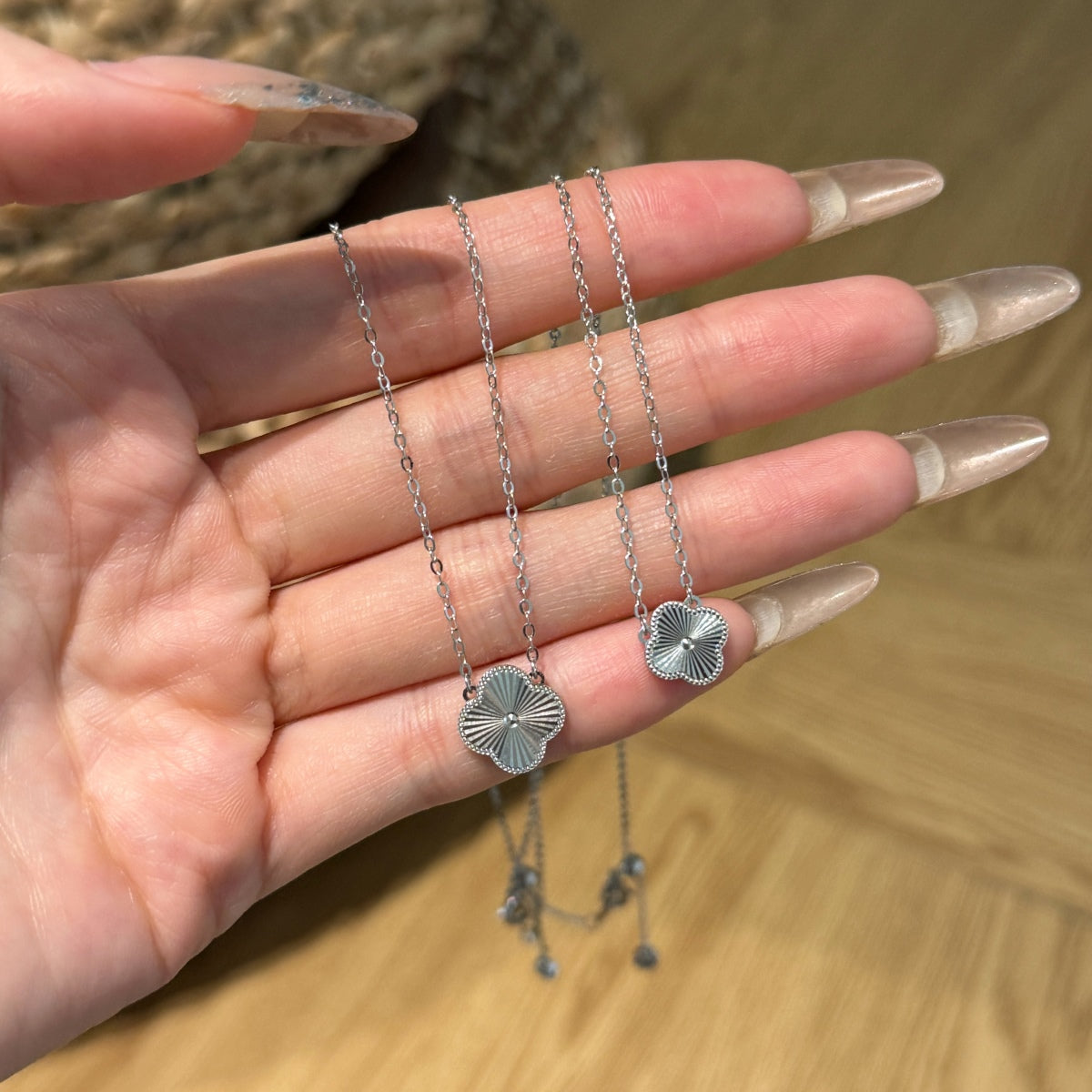 Single Solid Clover Necklace