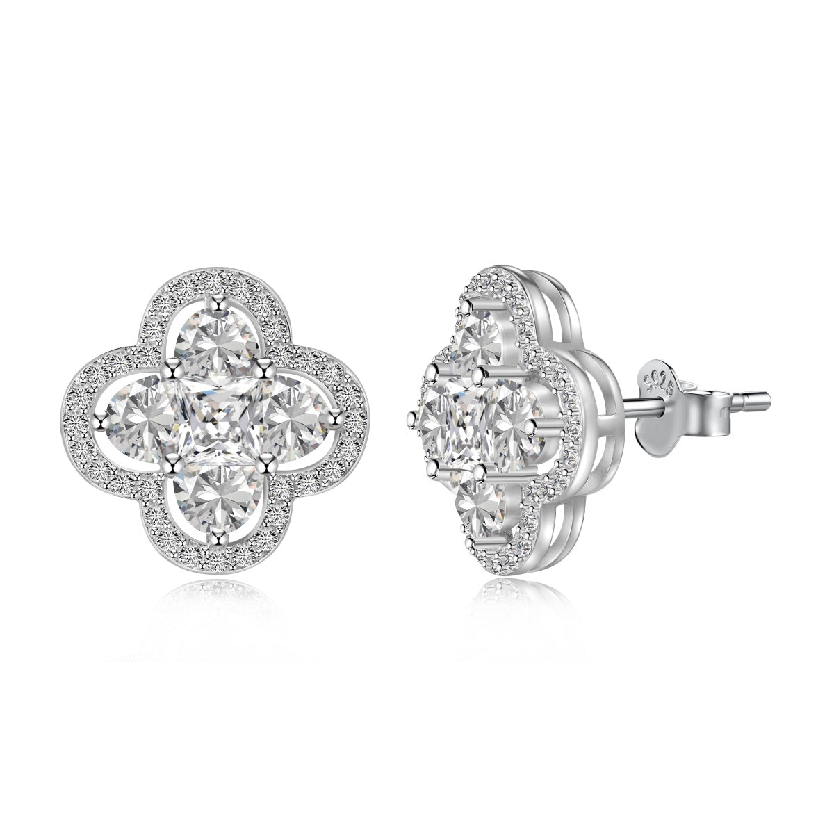 Big Clover Stud Earrings