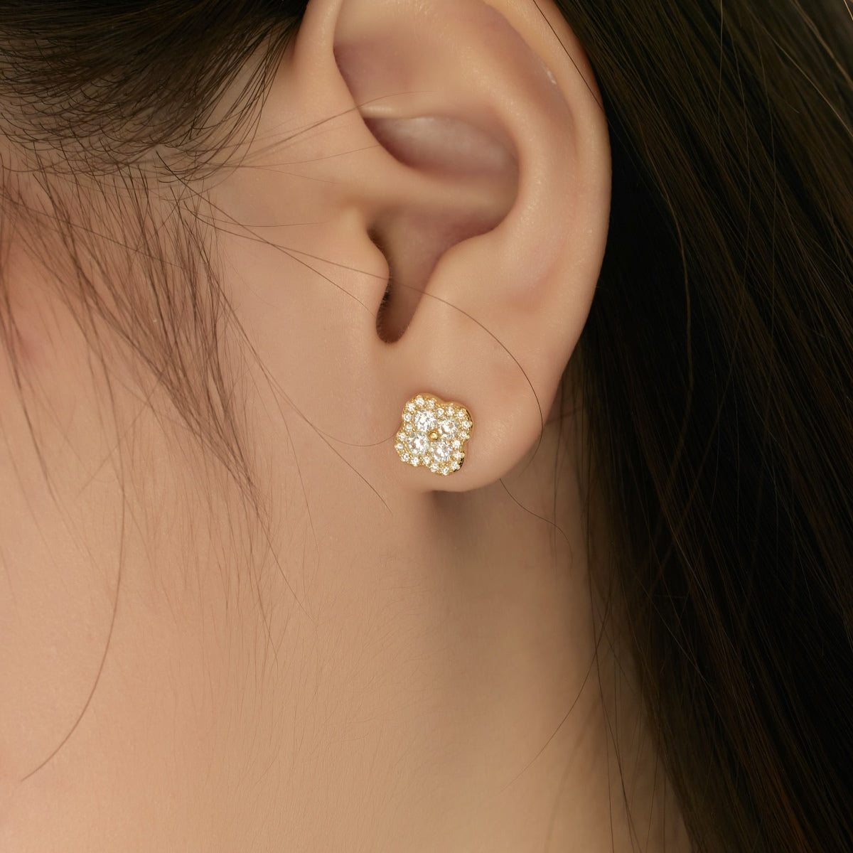 Mini Clover Stud Earrings