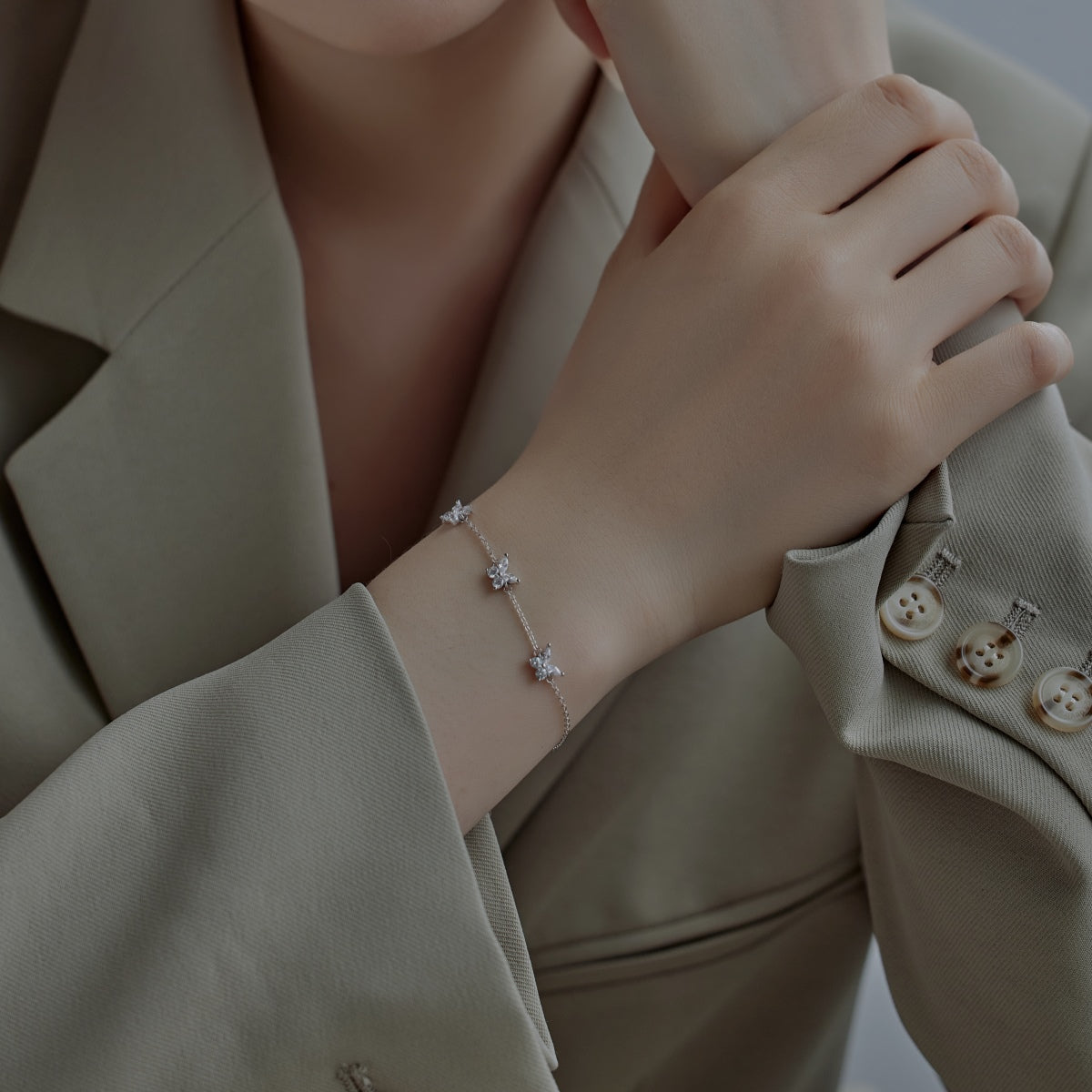 Big Stone Butterfly Bracelet