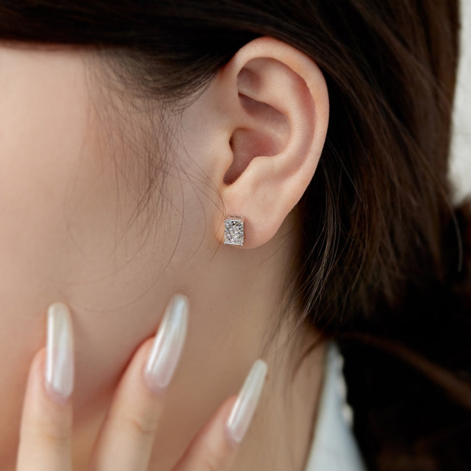 Pagoda Cut Earrings