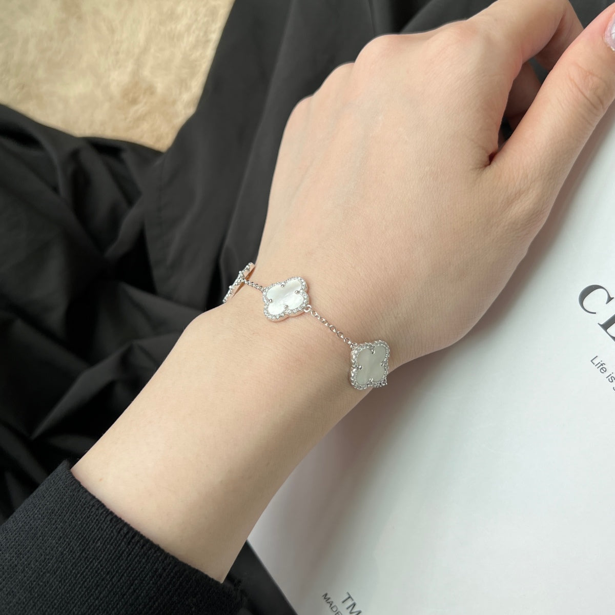 Sterling Silver Clover Bracelet