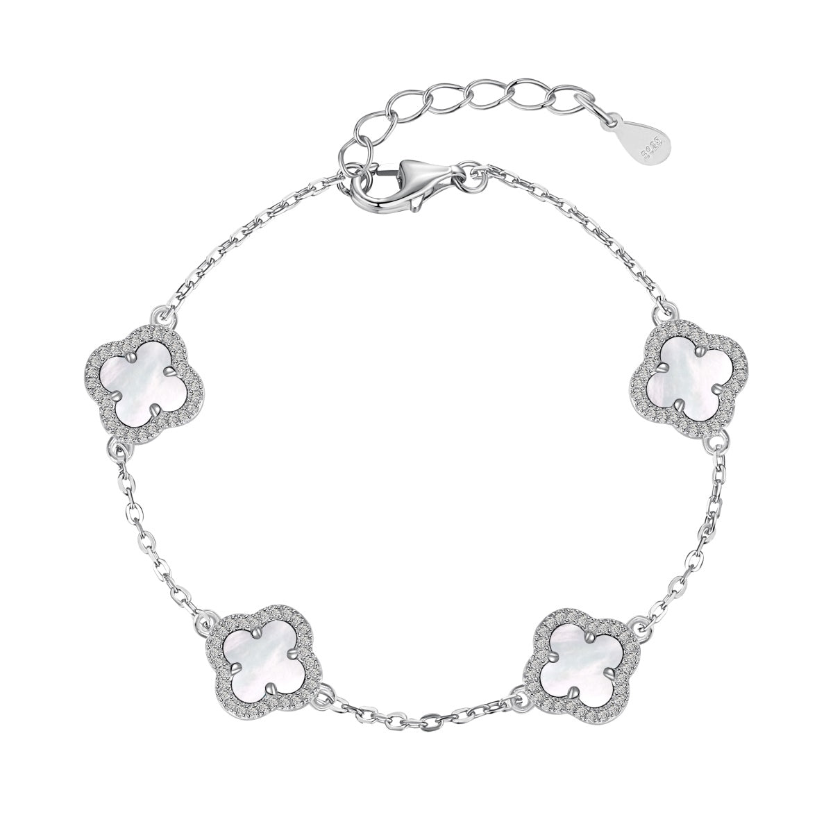 Mother Of Pearl Clover Bracelet