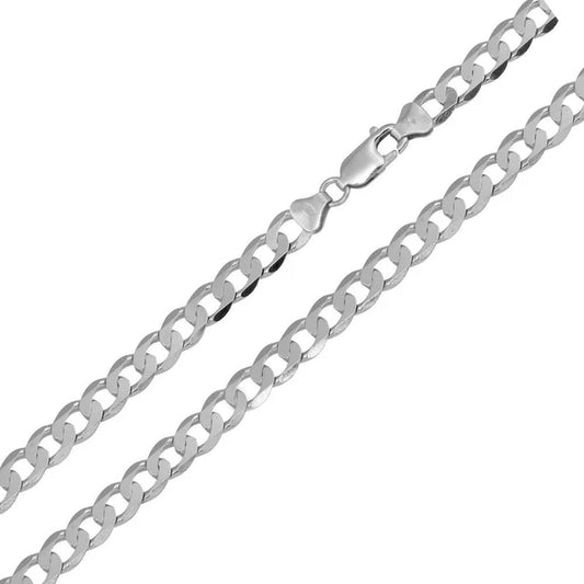 Silver Flat Cuban Chain - 4.7mm