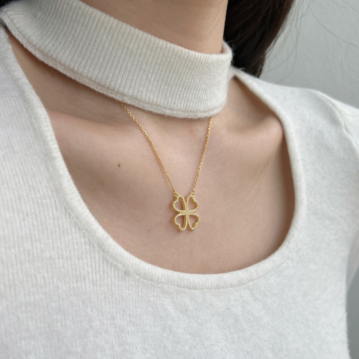 Gold Leaf Clover Chain | Leaf Clover Chain | NobleJade