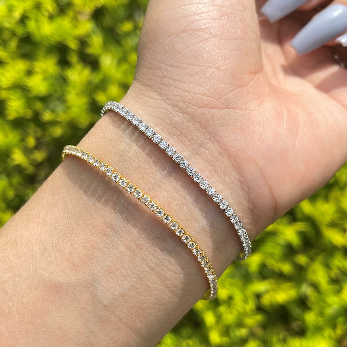 Gold Tennis Bracelet | Women's Gold Bracelet | NobleJade