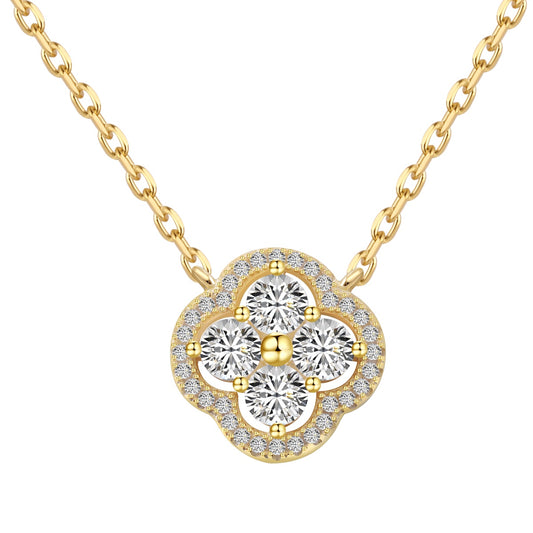 Big Stone Clover Necklace