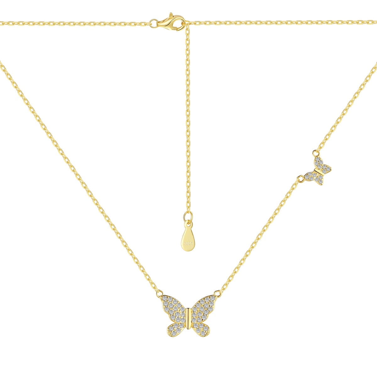 18K Gold Plated Butterfly Necklace