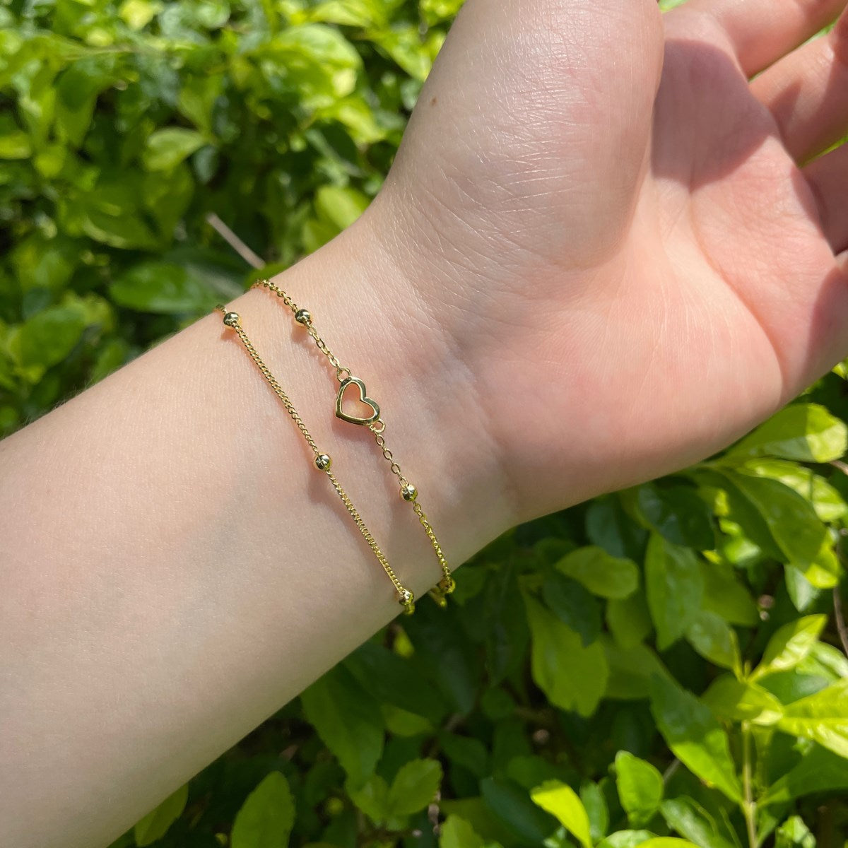 Gold Heart Assorted Bracelet | Gold Heart Bracelet | NobleJade