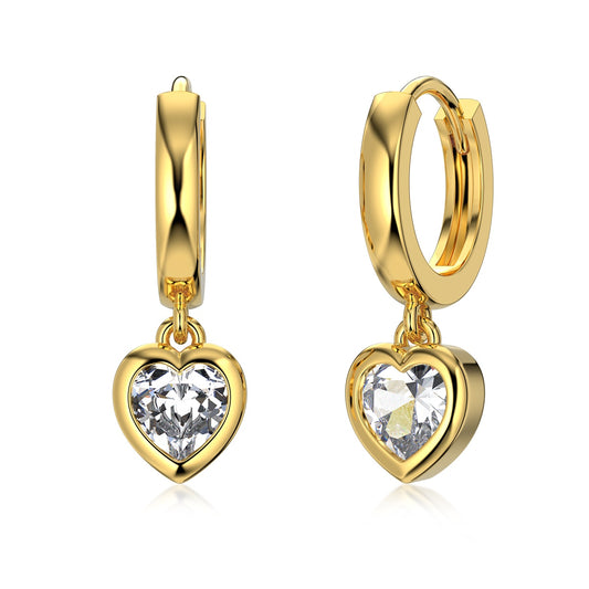 Mini Heart Drop Earrings