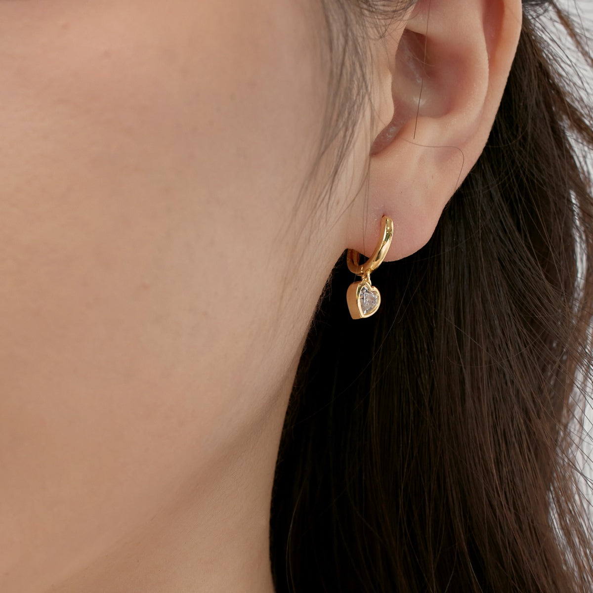 Mini Heart Drop Earrings