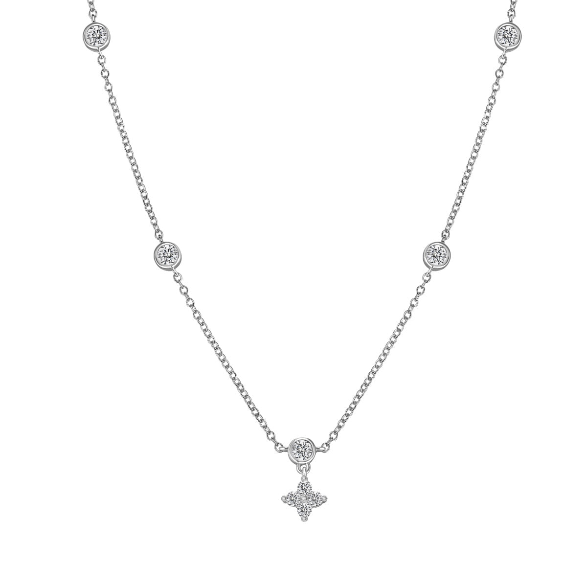 Small Clover with beads Necklace