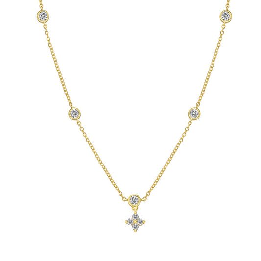 Small Clover with beads Necklace