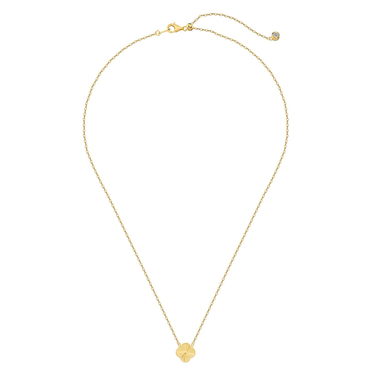 Single Solid Clover Necklace