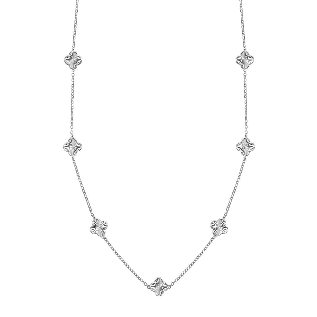 Multi Solid Clover Necklace