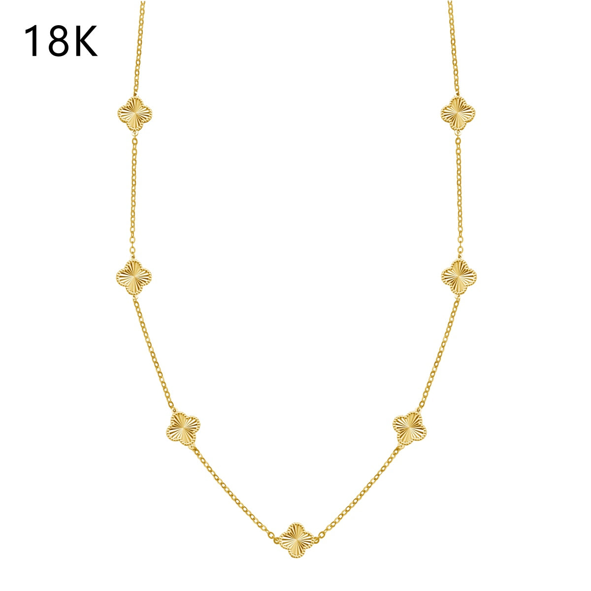 Multi Solid Clover Necklace