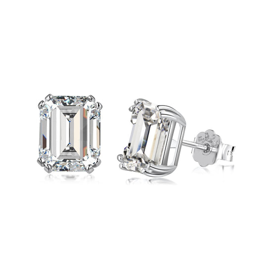 Emerald Cut Studs