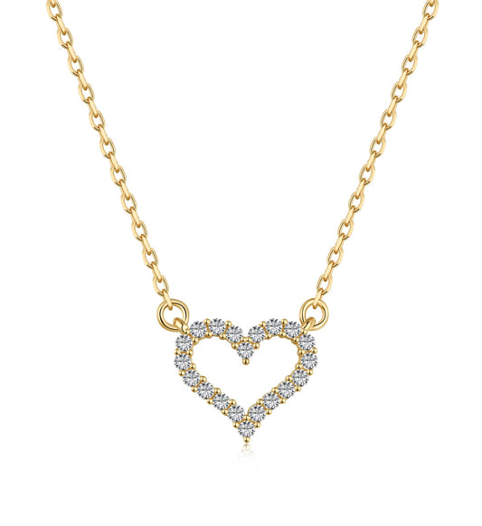 Bubble Stone Heart Necklace