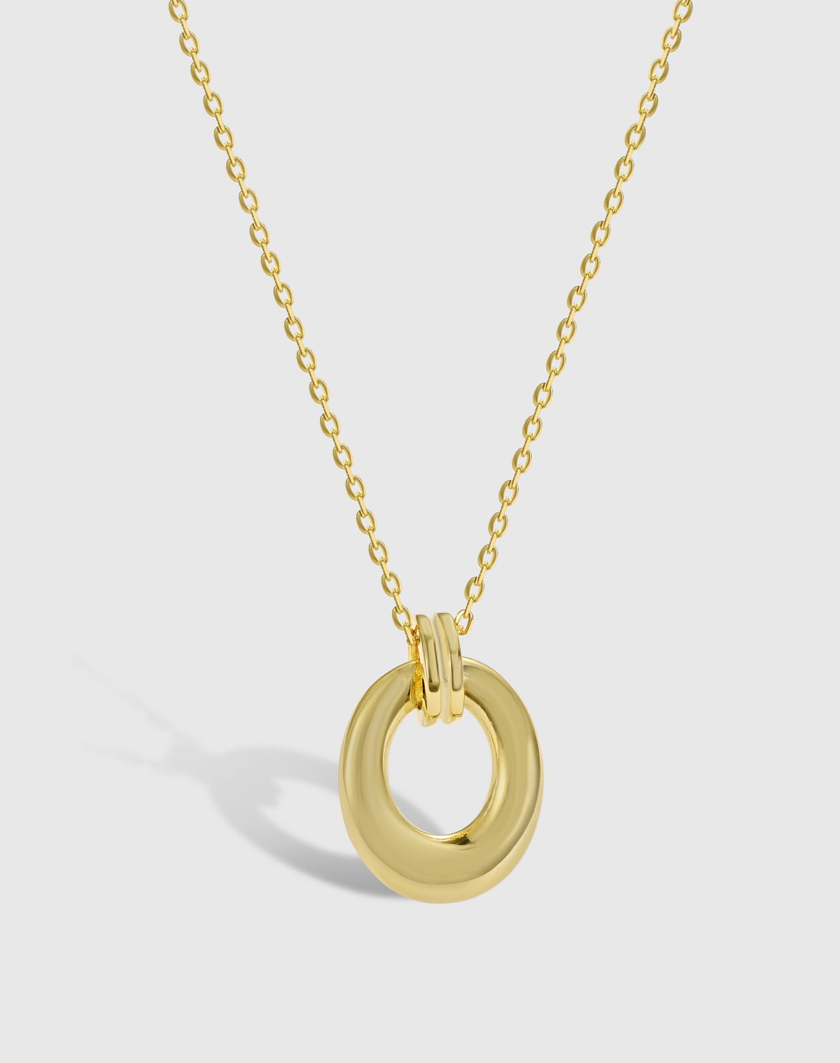 18K Gold Plated Hoop Necklace