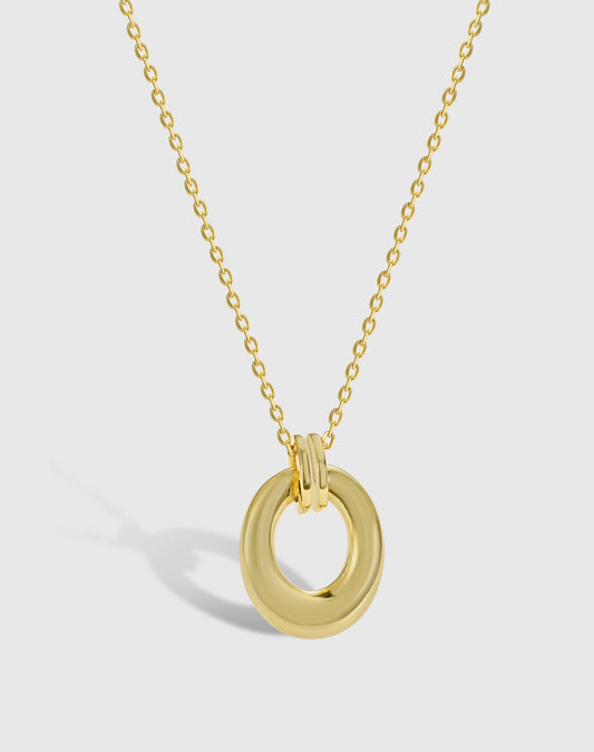 18K Gold Plated Hoop Necklace