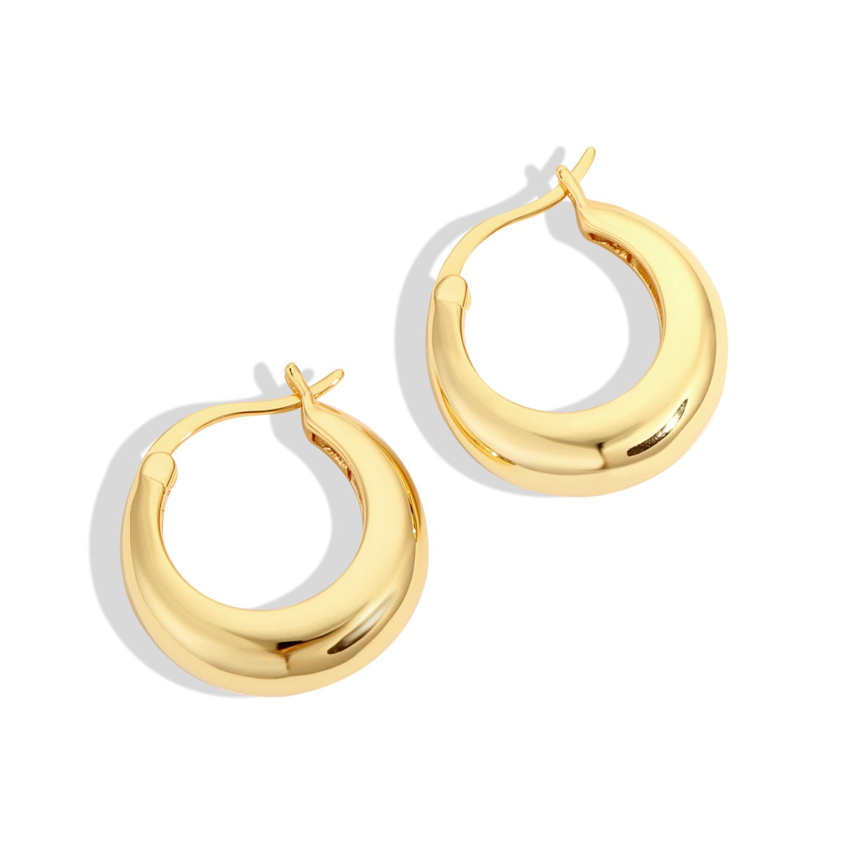 18K Gold Plated Hoop Earrings