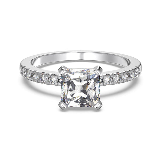 Sterling Silver Square Stone Ring