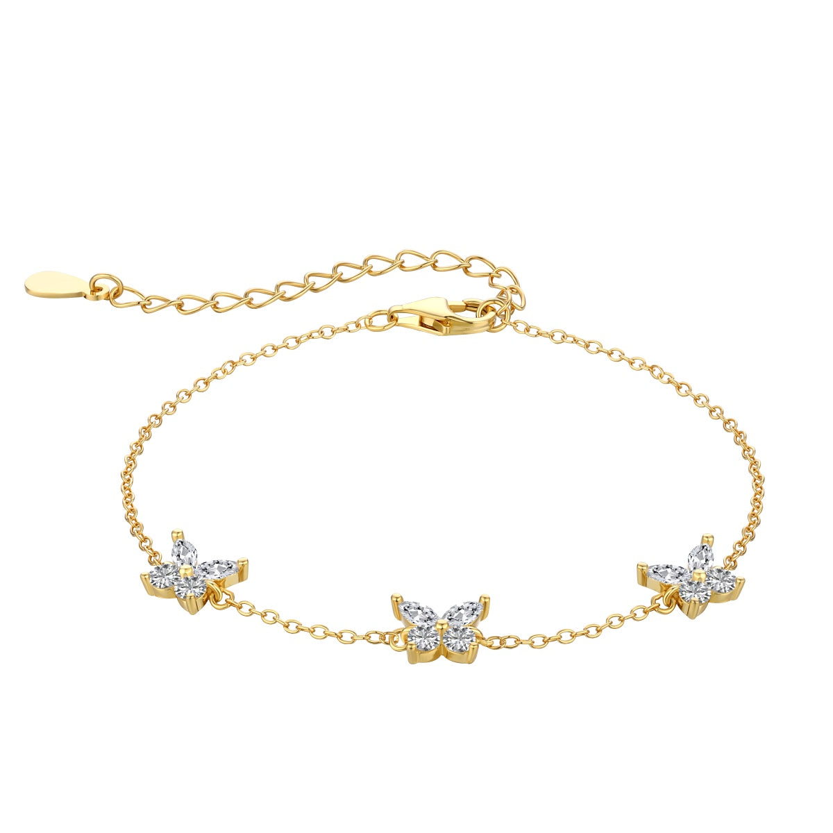 18K Gold Plated Butterfly Bracelet