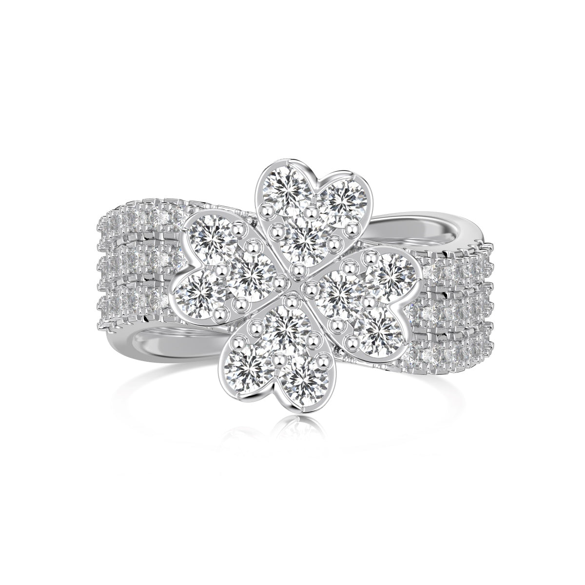 Triple Detachable Heart Ring Set