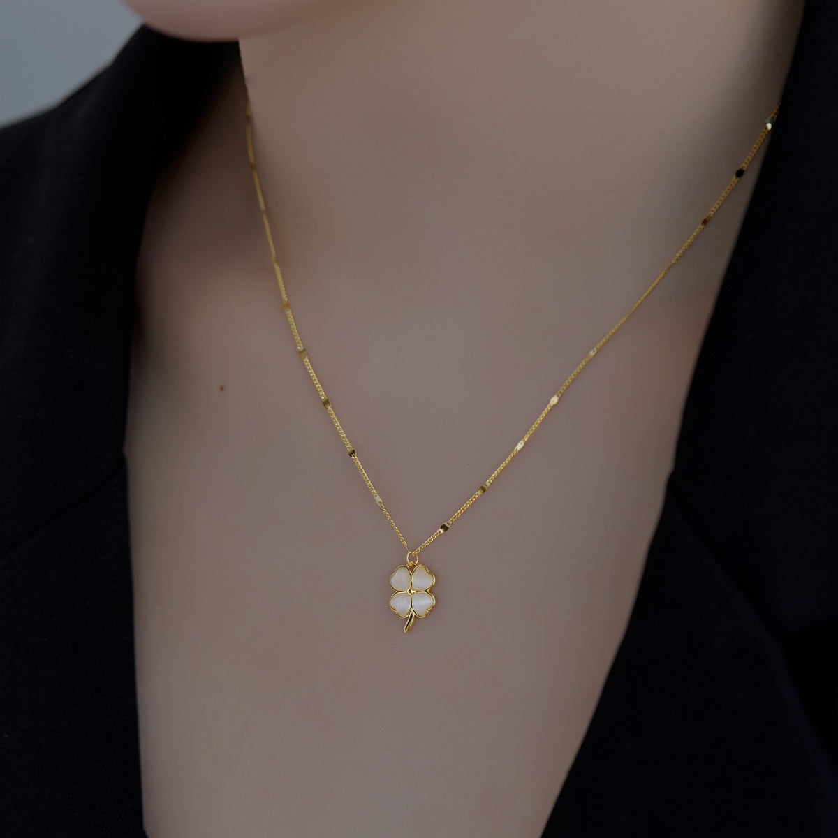 18K Gold Plated Clover Leaf Necklace