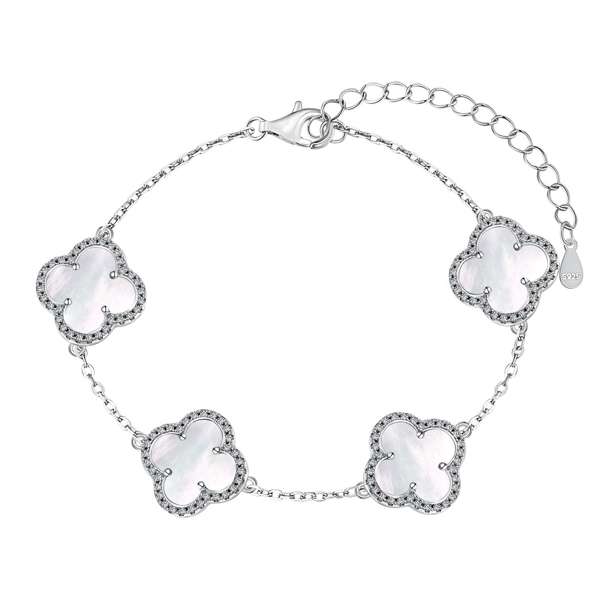 Sterling Silver Clover Bracelet