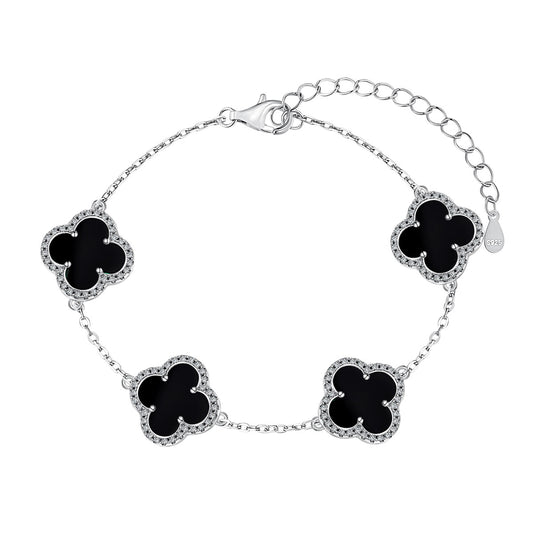 Sterling Silver Clover Bracelet
