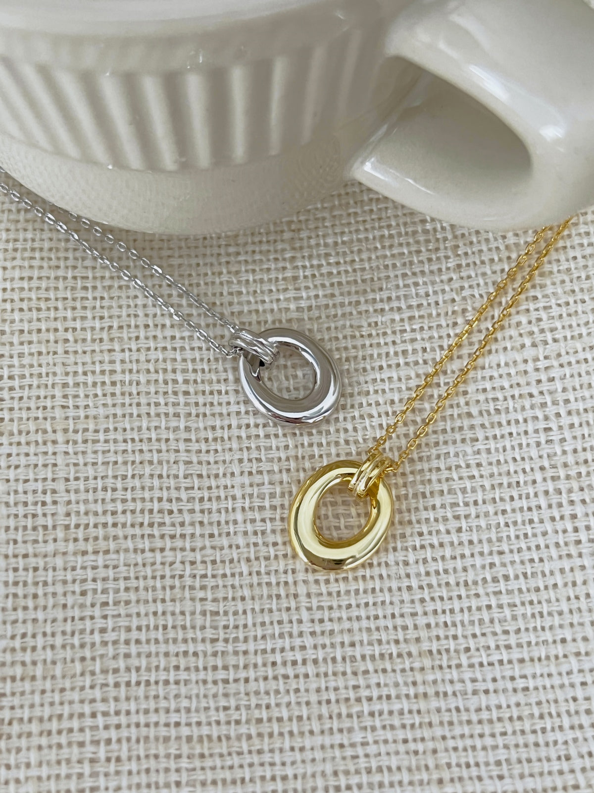 18K Gold Plated Hoop Necklace