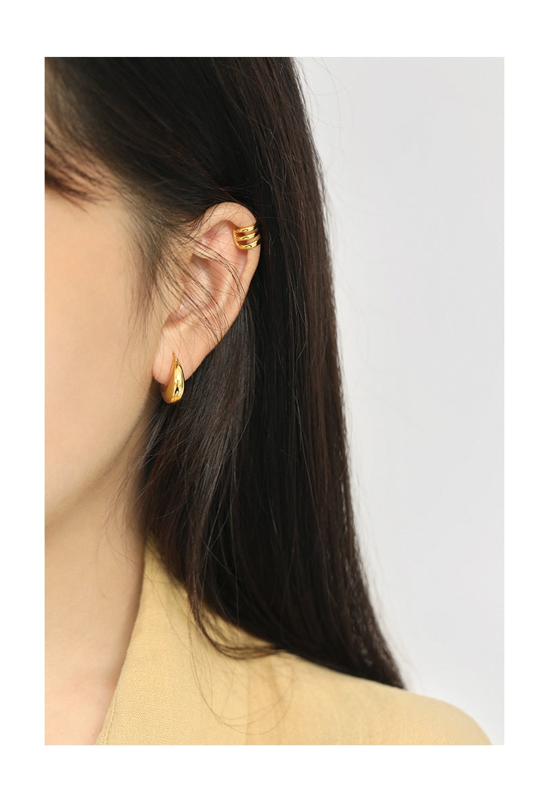 18K Gold Plated Hoop Earrings