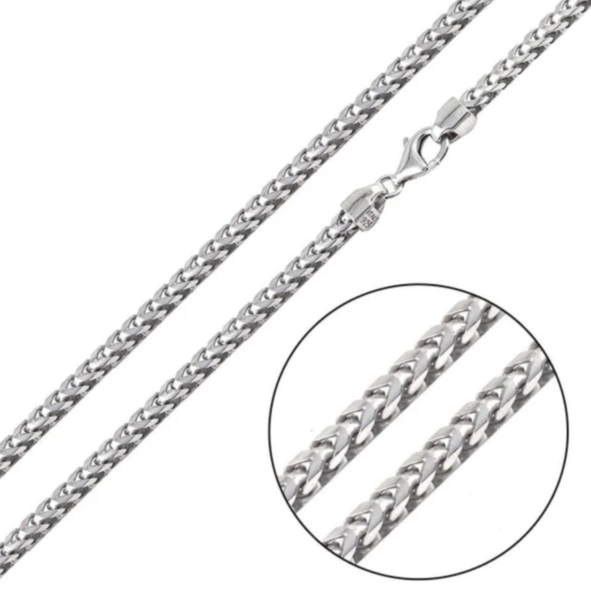 Silver Franco Bracelet - 8" 3mm