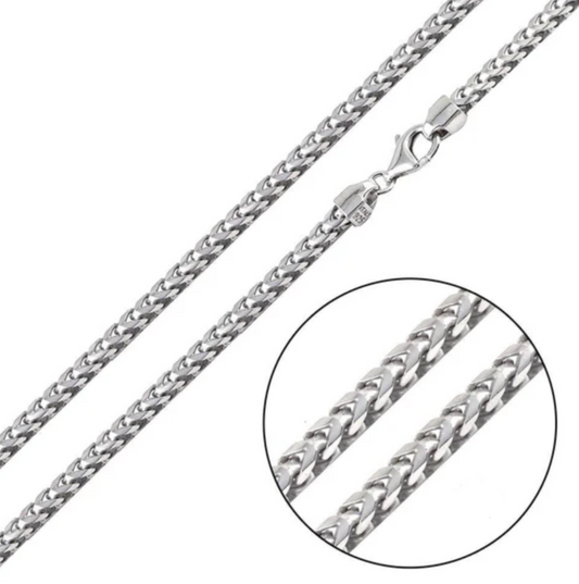 Silver Franco Bracelet - 8" 3mm