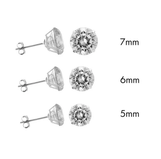 Moissanite Solitaire Earrings GRA Certified